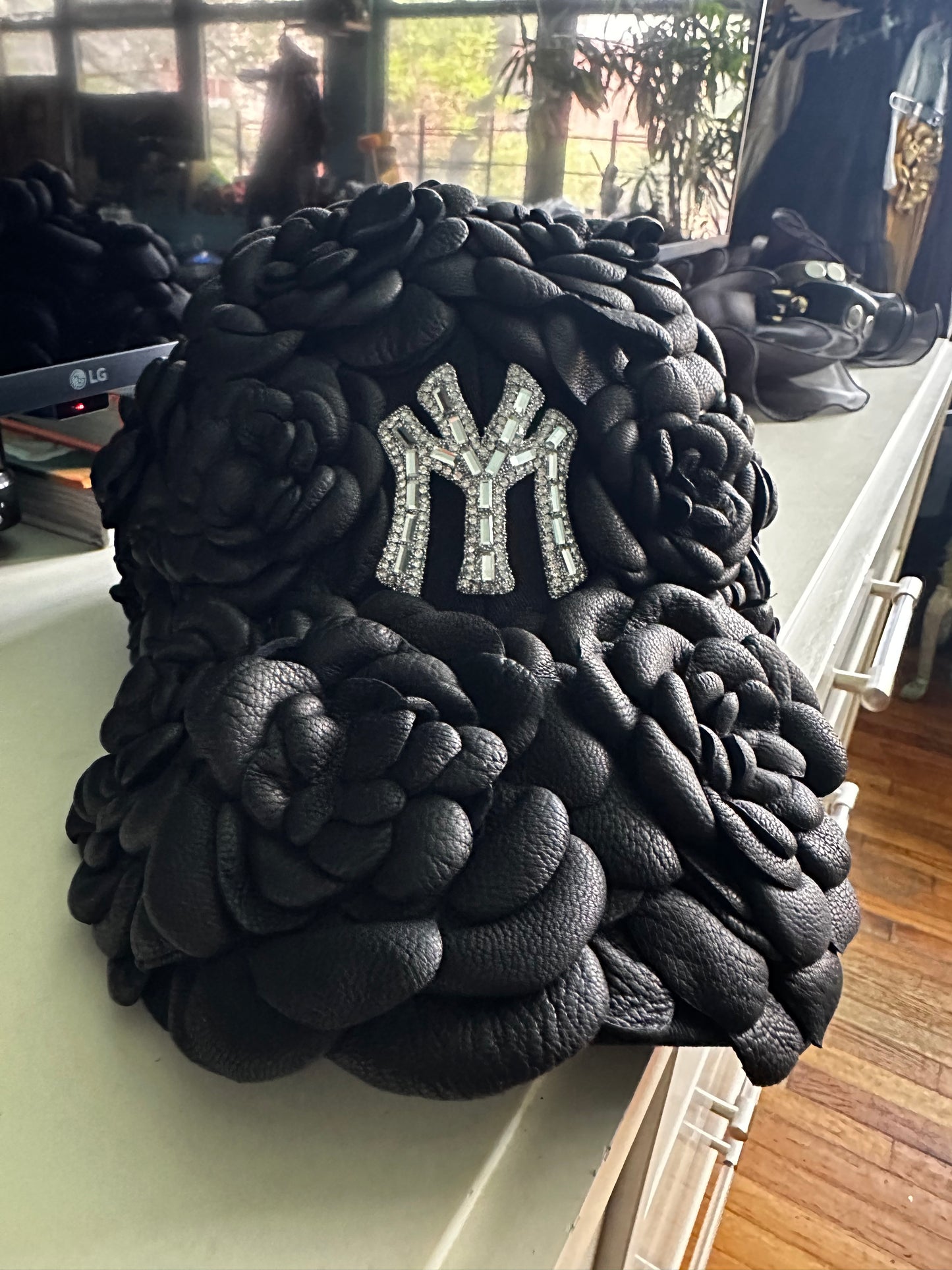 “On My New York Shit” 3D Floral Leather Hat