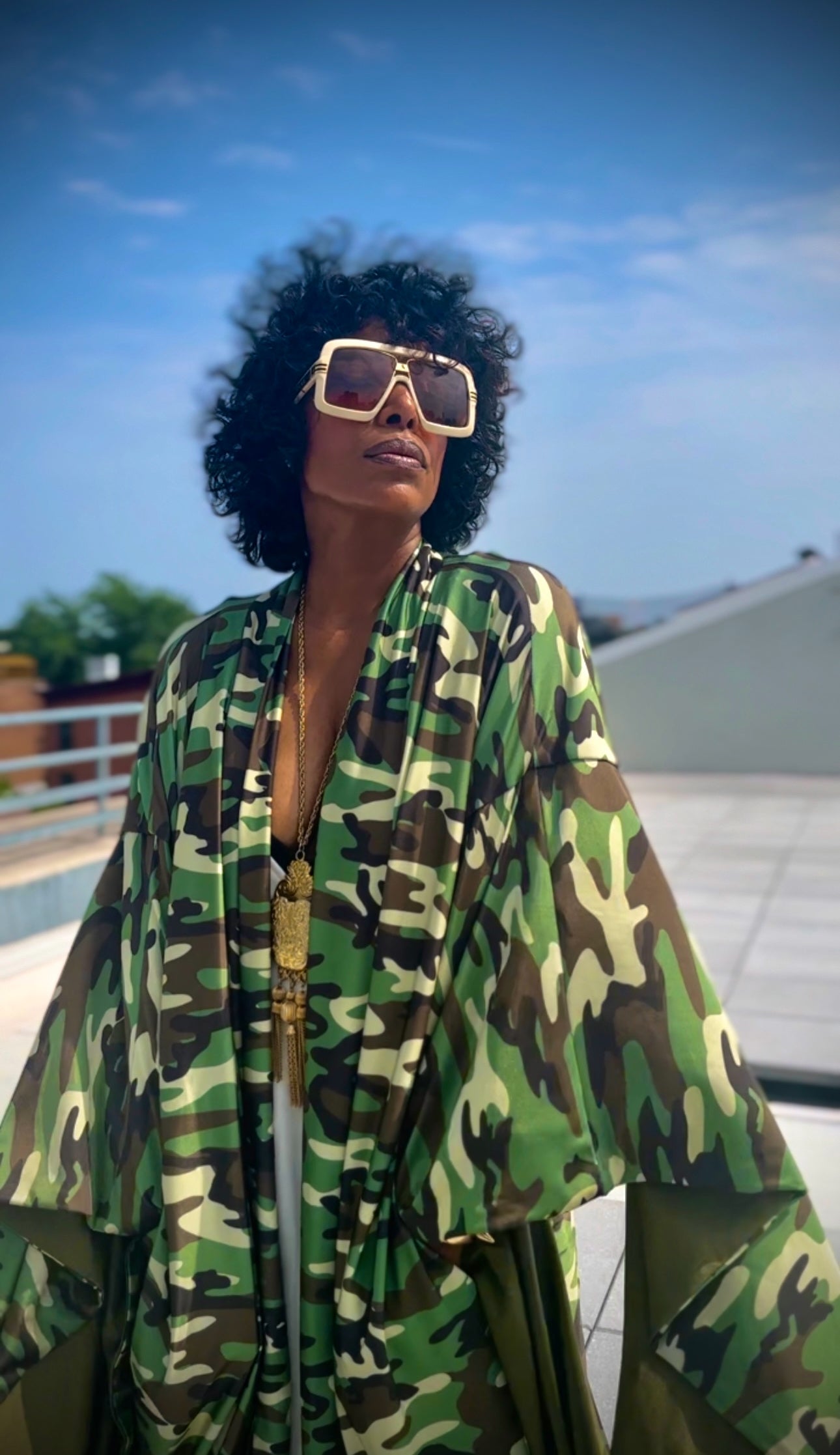 The Winsome Camo Kimono