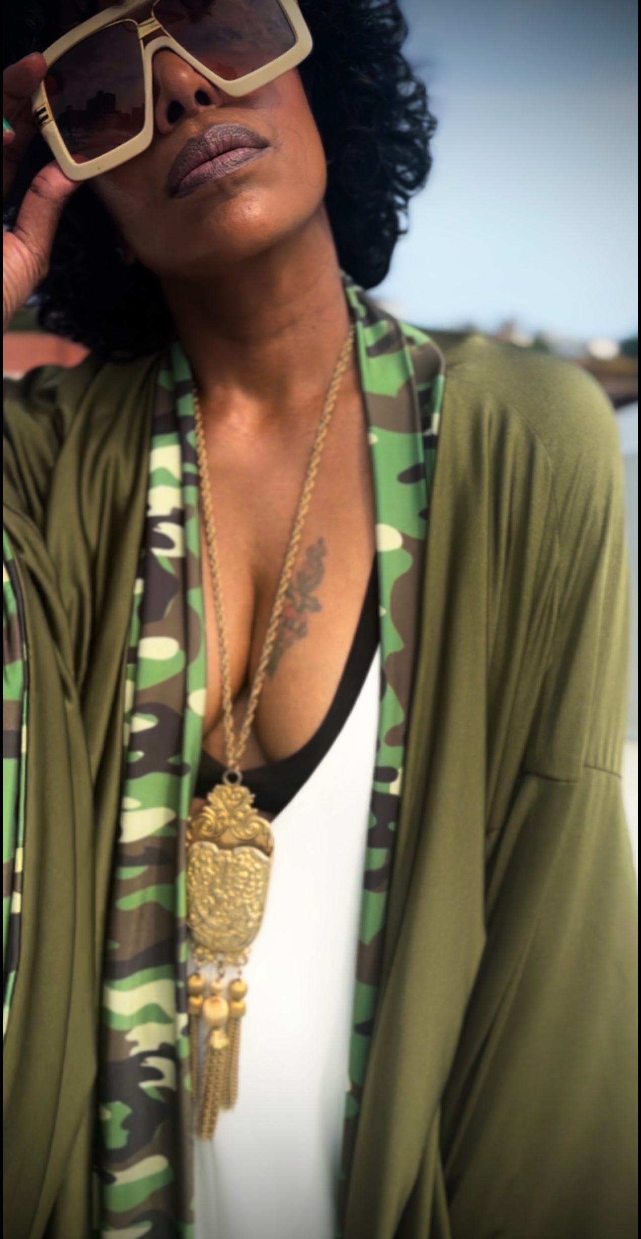 The Winsome Camo Kimono