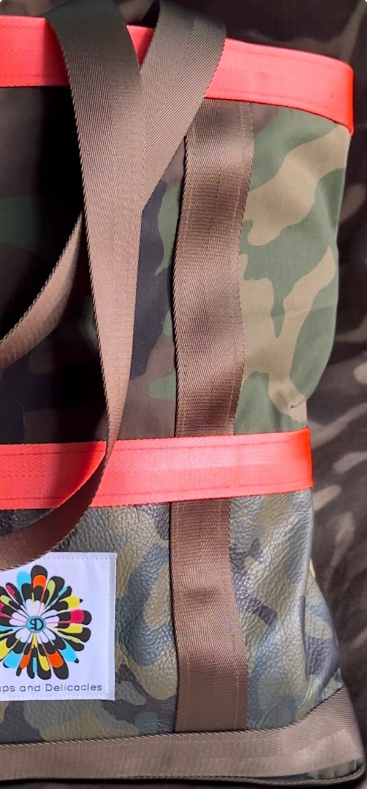 Large “Winsome” Camo Tote
