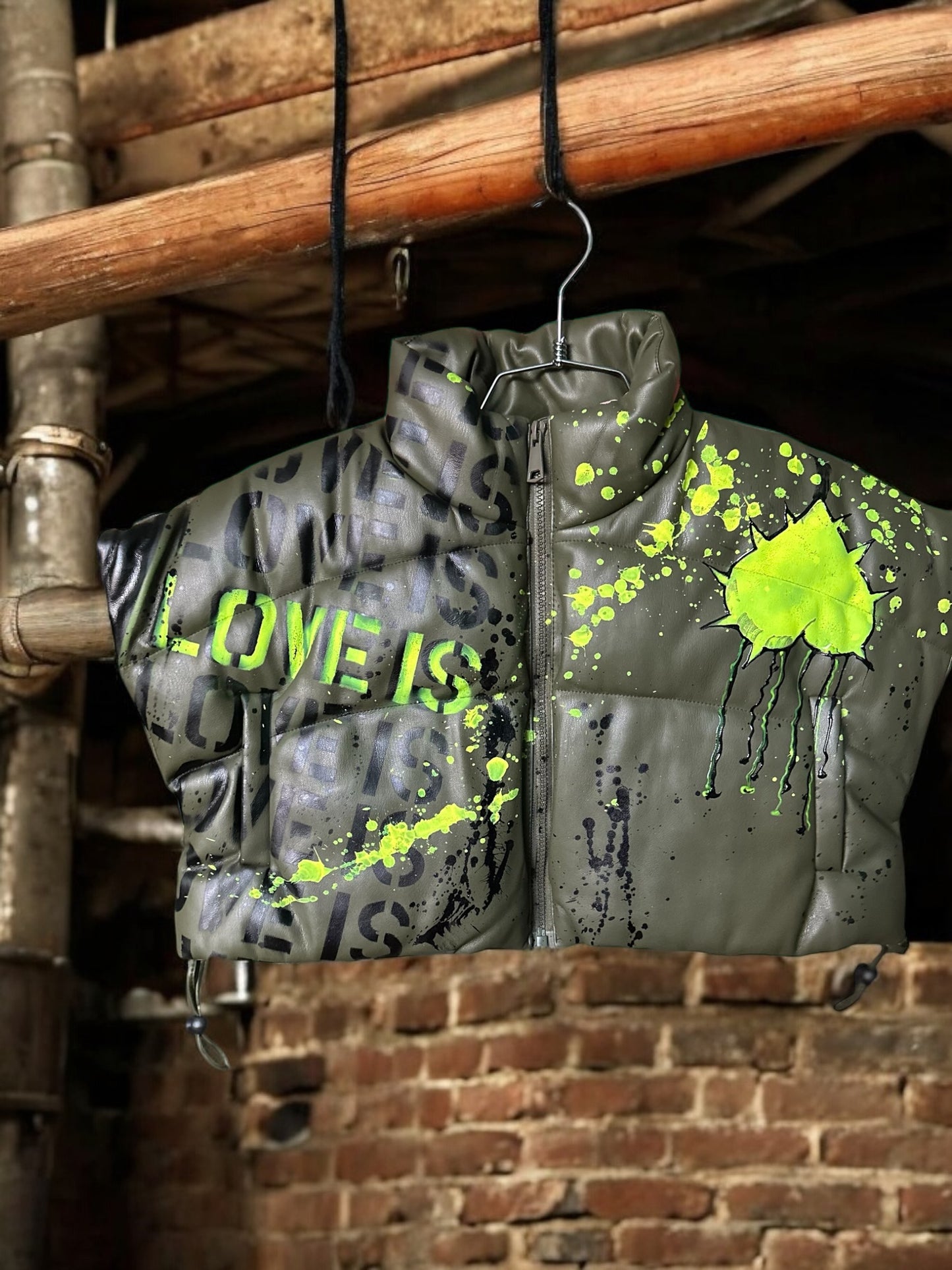 The LOVE PUFFER CROPPED Vest Collab OG MULTI