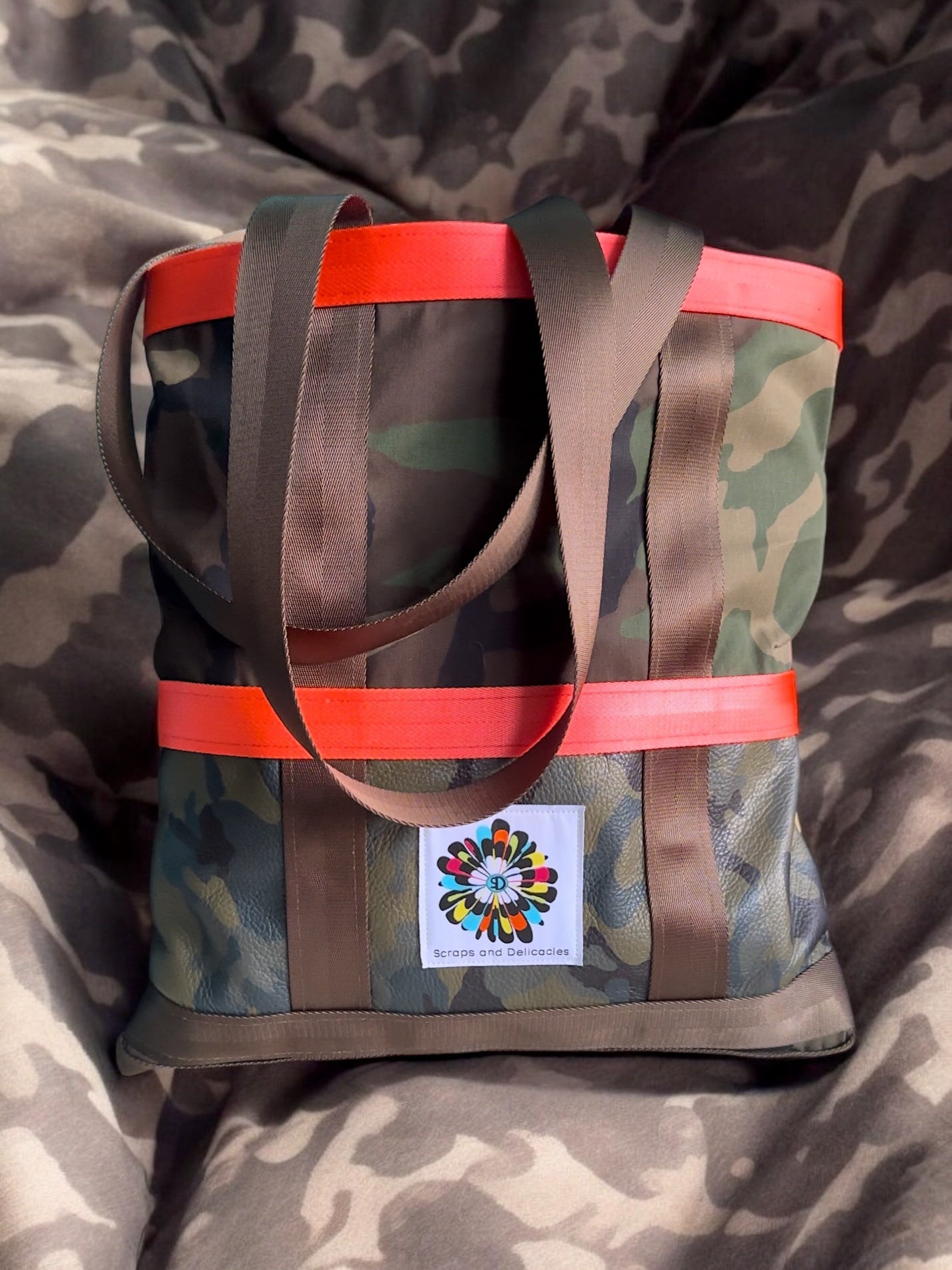 Large “Winsome” Camo Tote
