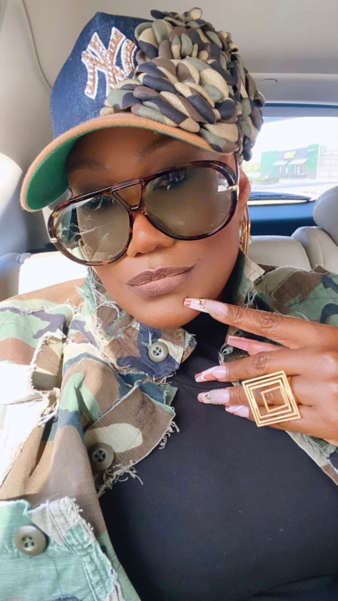 Denim and Camo Blue Leather Team Hat