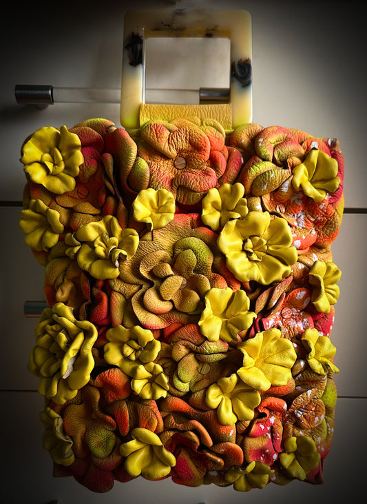 The Sunny 3D Floral Leather Tote