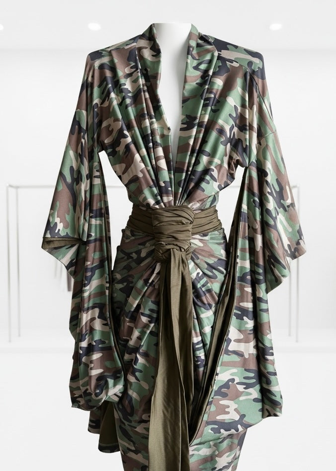 The Winsome Camo Kimono