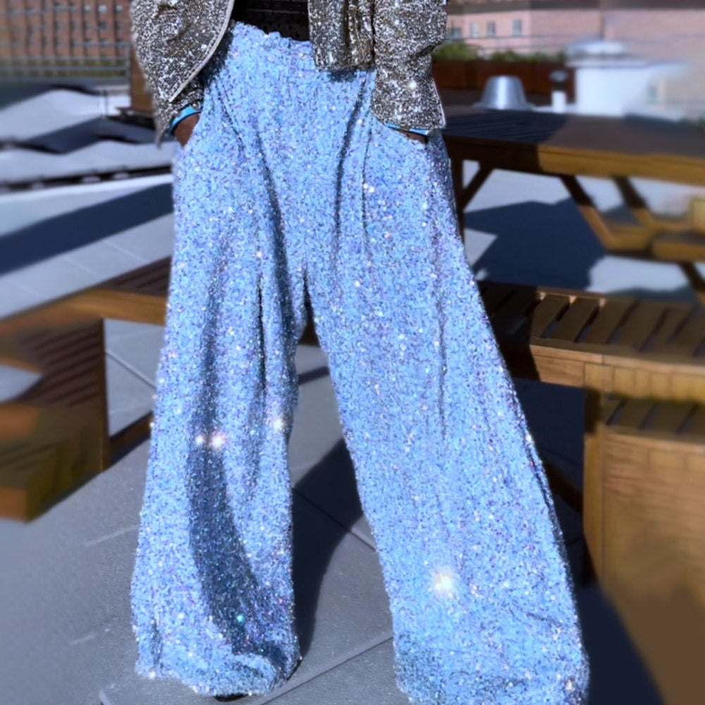 "The Marley" Relaxed Fit Sequin Pants